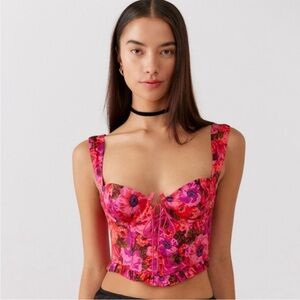 For Love and Lemons Laurel Floral Bustier